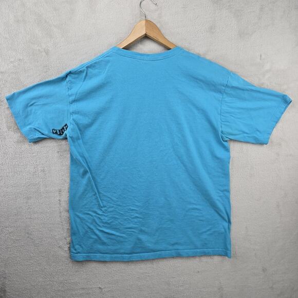 Vintage Volcom Shirt Mens XL Blue Script Logo Graphic Tee Y2K Skater Surf - Picture 6 of 9